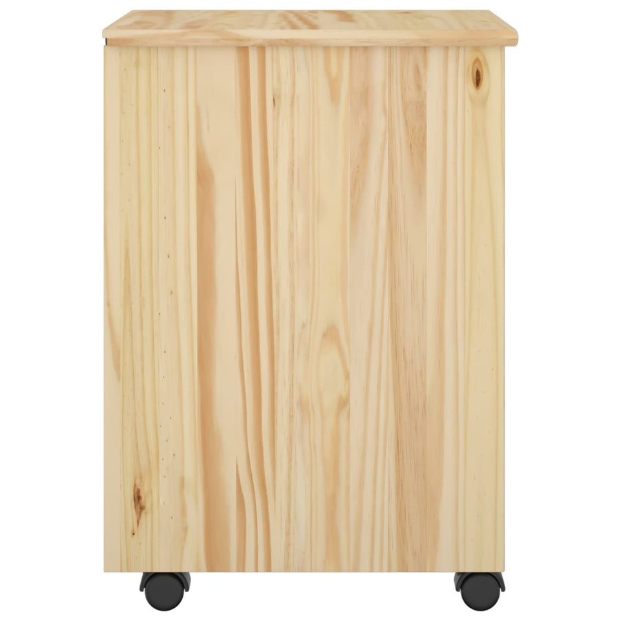 Rolling Kast met wiel Bruin 34 x 39 x 56 cm Massief grenenhout