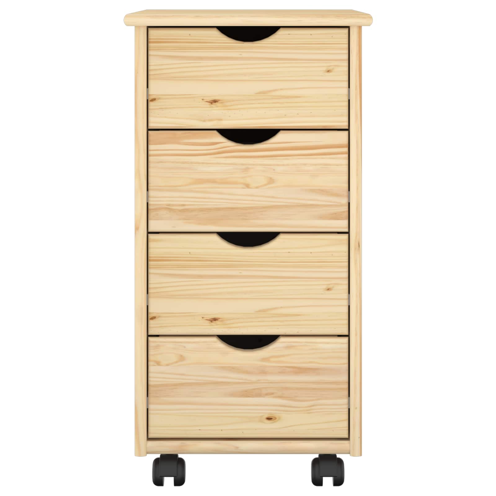 Rolling Kast met wiel Bruin 65,5 x 34 x 39 cm Massief Vurenhout