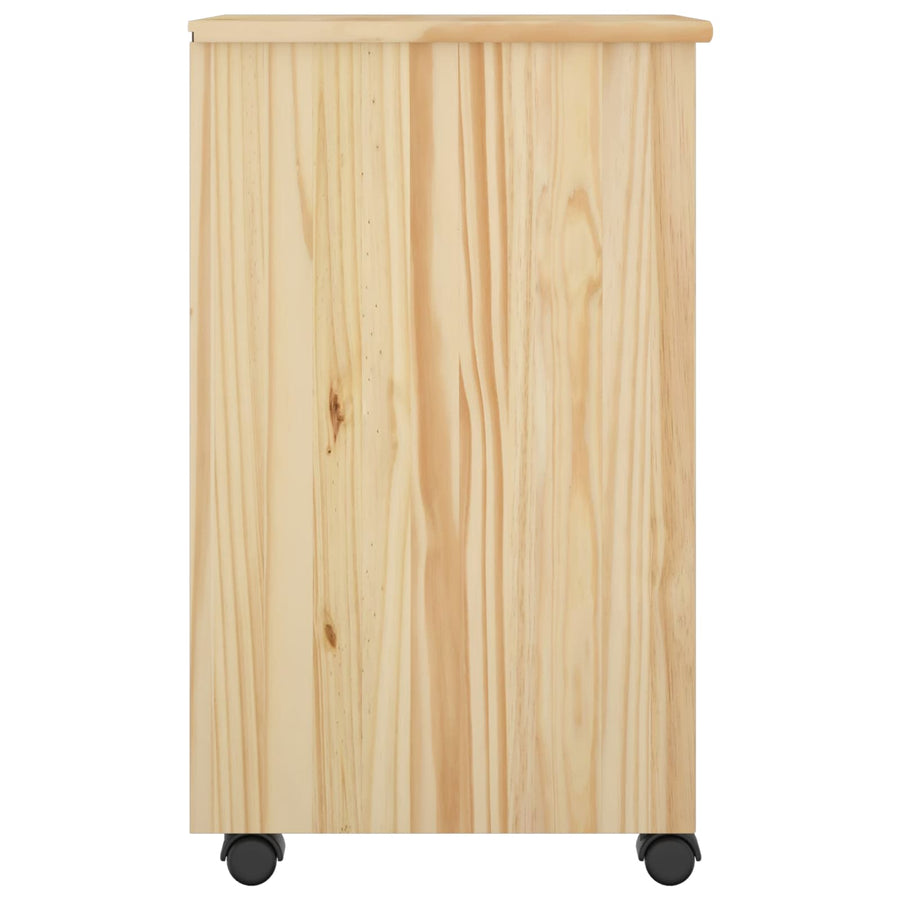 Rolling Kast Bruin 34 x 39 x 65,5 cm Massief grenenhout