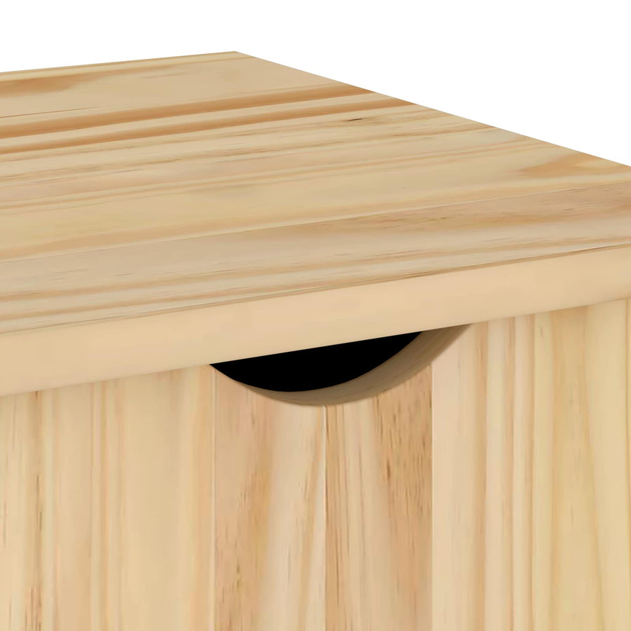 Rolling Kast met wiel Bruin 34 x 39 x 65,5 cm Massief Vurenhout