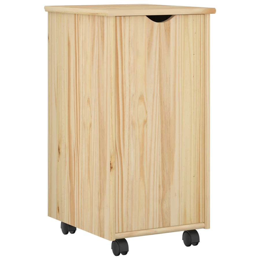 Rolling Kast met wiel Bruin 34 x 39 x 65,5 cm Massief Vurenhout