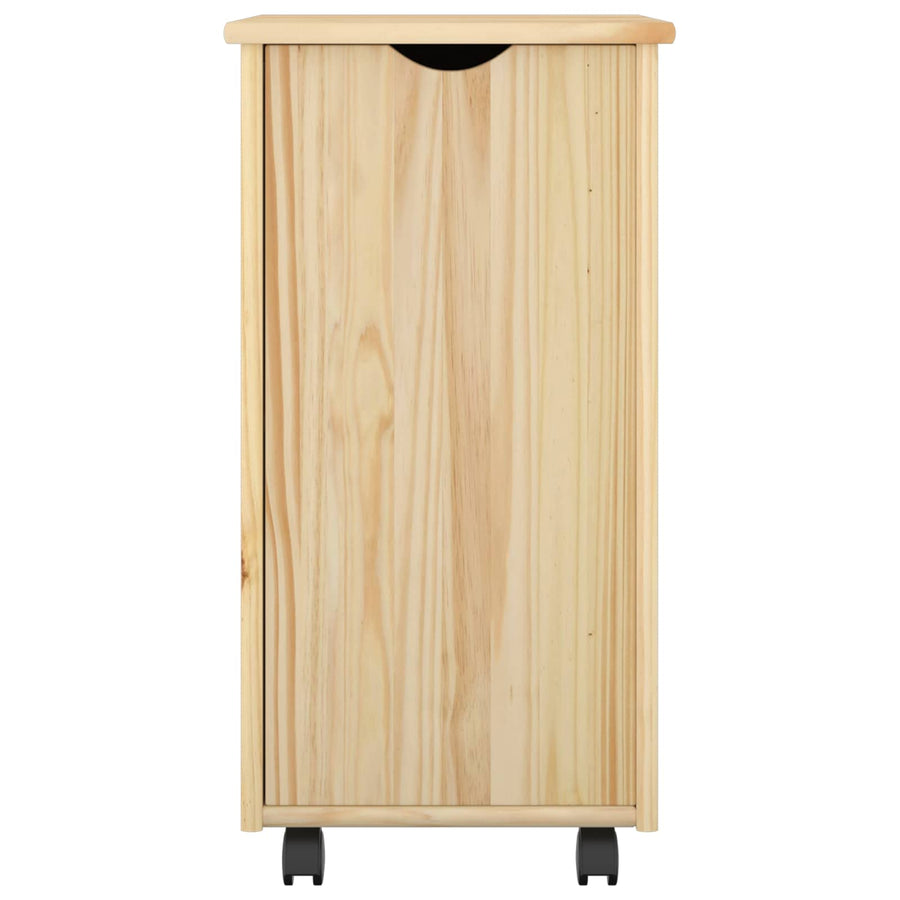 Rolling Kast met wiel Bruin 34 x 39 x 65,5 cm Massief Vurenhout