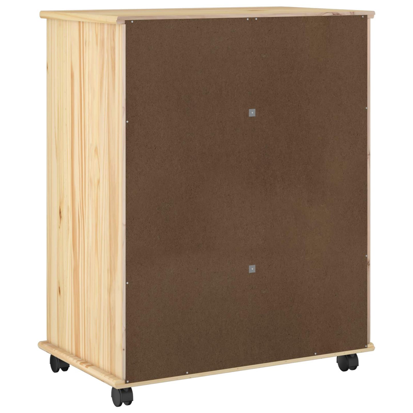 Rolling Kast met wiel Bruin 63,5 x 39 x 79 cm Massief Vurenhout