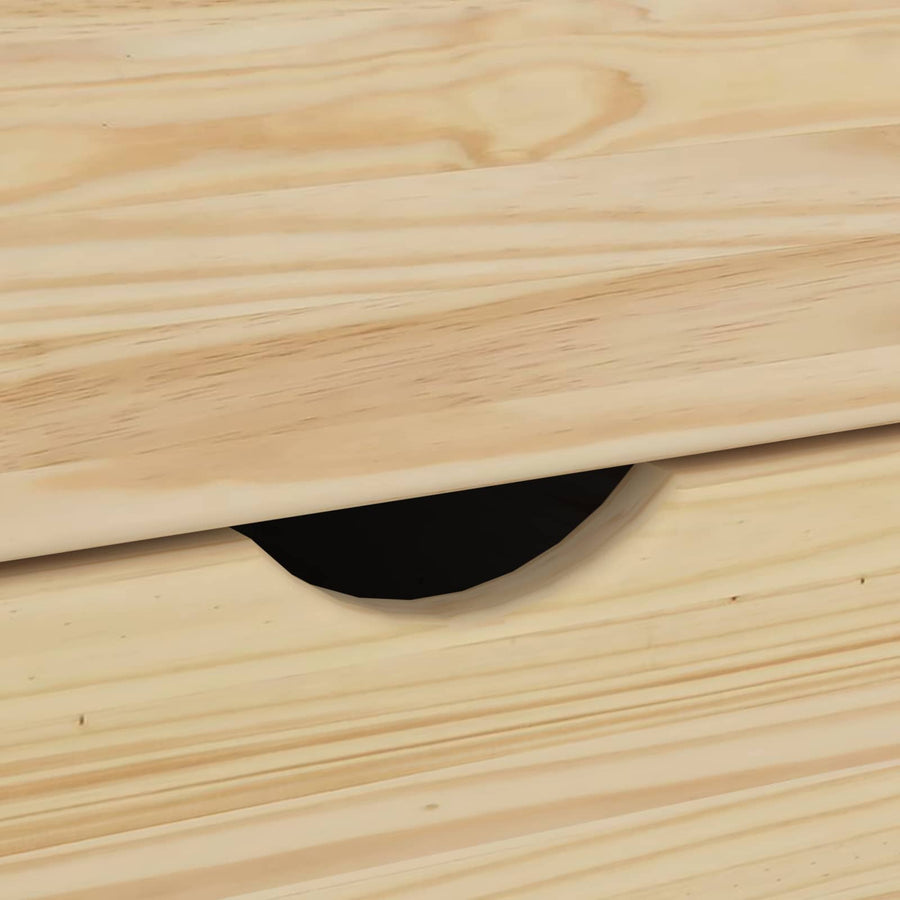 Rolling Kast met wiel Bruin 53 x 39 x 103 cm Massief Vurenhout