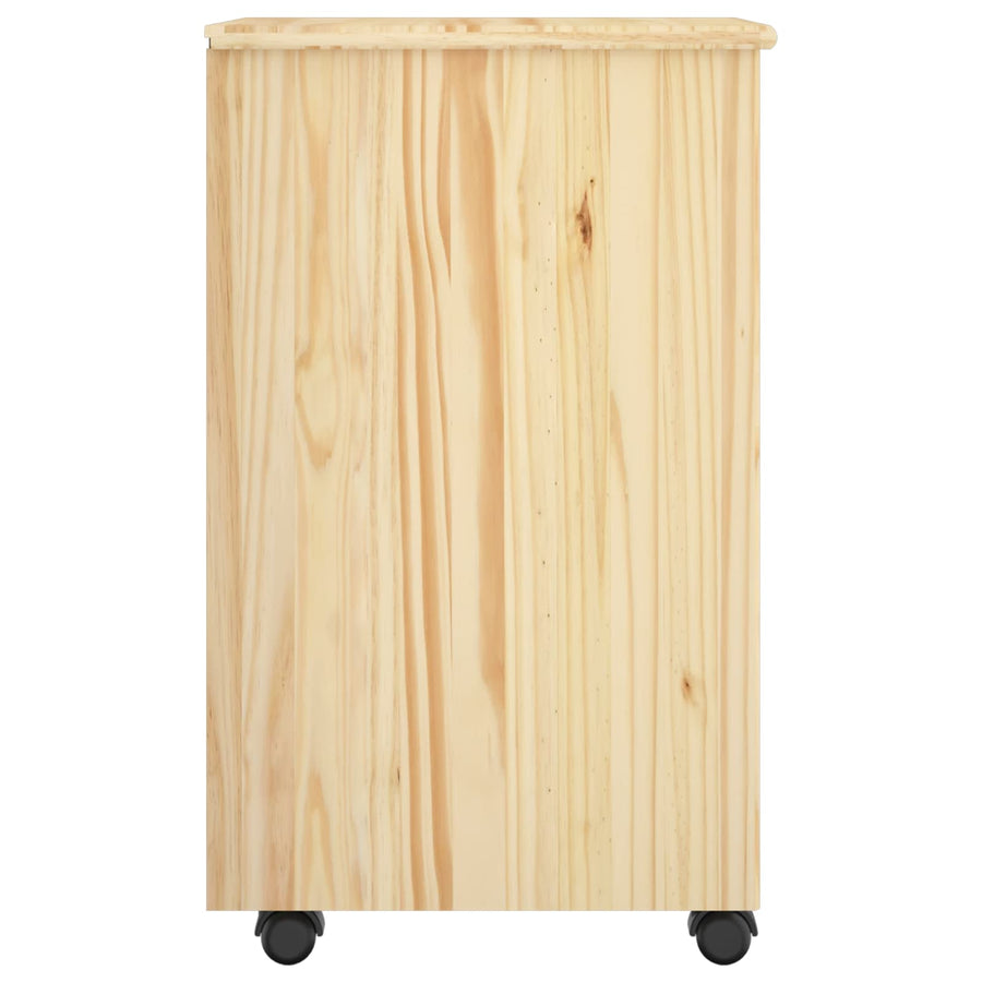 Rolling Kast Bruin 63,5 x 39 x 65,5 cm Massief Vurenhout