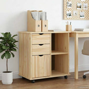 Roller kast massief grenenhout 63,5x39x65,5 cm bruin