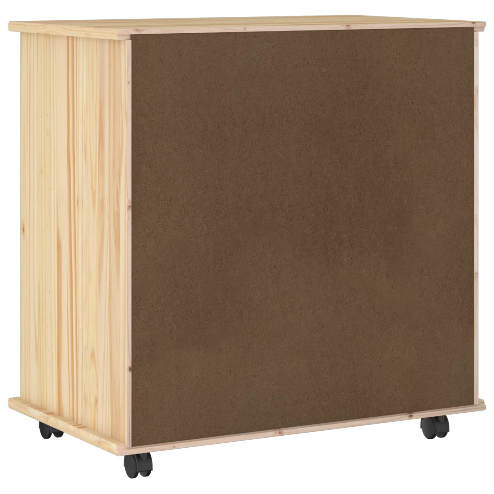 Rolling Kast Bruin 63,5 x 39 x 65,5 cm Massief Vurenhout