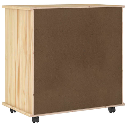 Rolling Kast Bruin 63,5 x 39 x 65,5 cm Massief Vurenhout