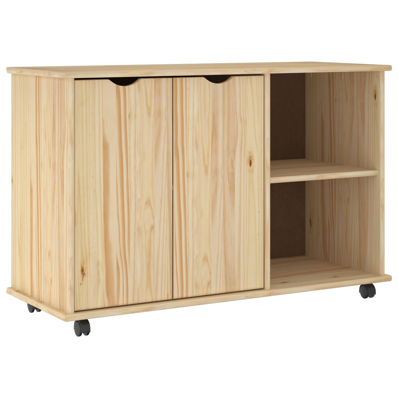 Rolling Kast Bruin 100 x 39 x 65,5 cm Massief Vurenhout