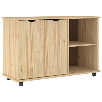 Rolling Kast Bruin 100 x 39 x 65,5 cm Massief Vurenhout