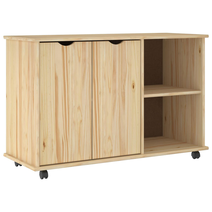 Rolling Kast Bruin 100 x 39 x 65,5 cm Massief Vurenhout