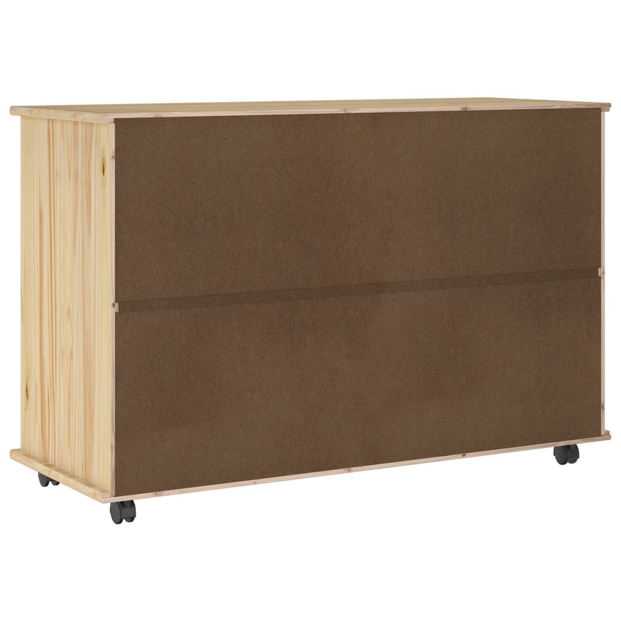 Rolling Kast Bruin 100 x 39 x 65,5 cm Massief Vurenhout