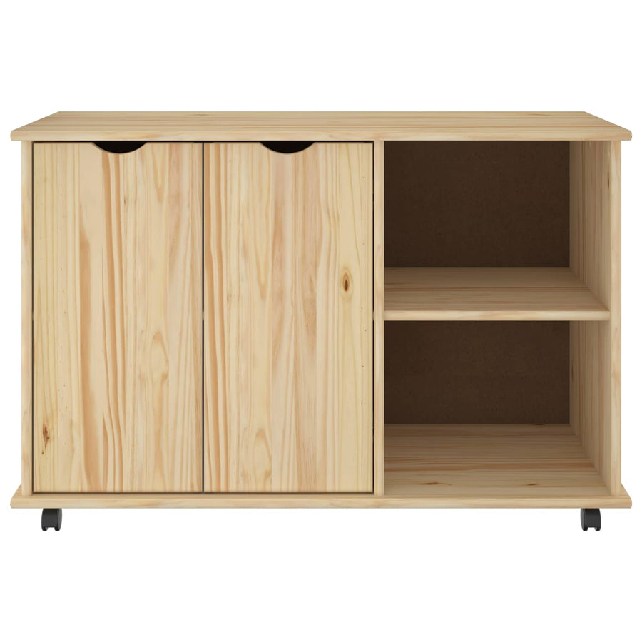 Rolling Kast Bruin 100 x 39 x 65,5 cm Massief Vurenhout