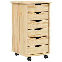 Rolling Cabinet met Laden MOSS Heldere Vernis 34 x 39 x 65,5 cm