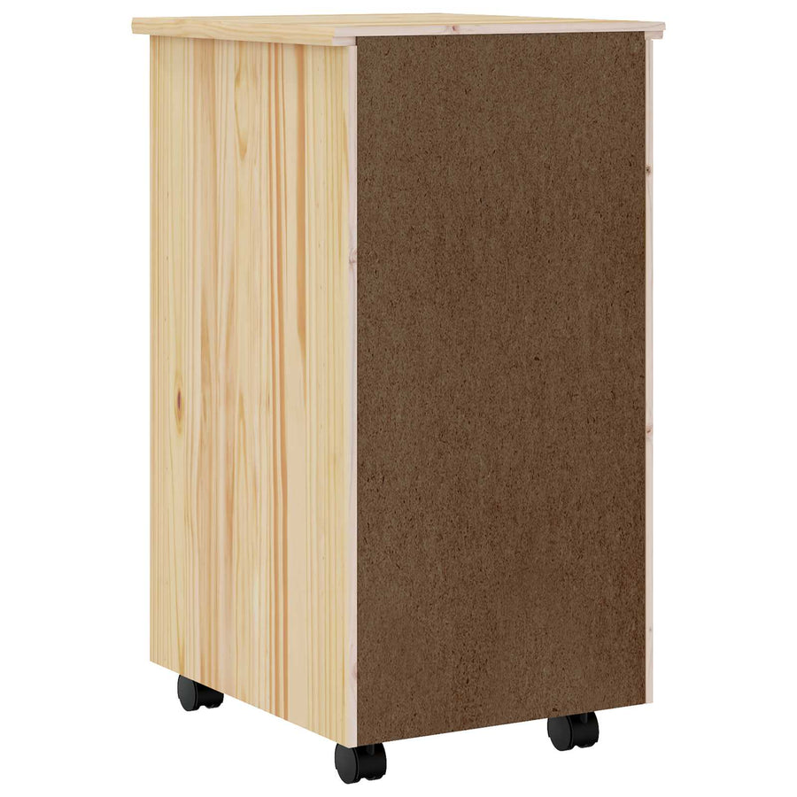 Rolling Cabinet met Laden MOSS Heldere Vernis 34 x 39 x 65,5 cm