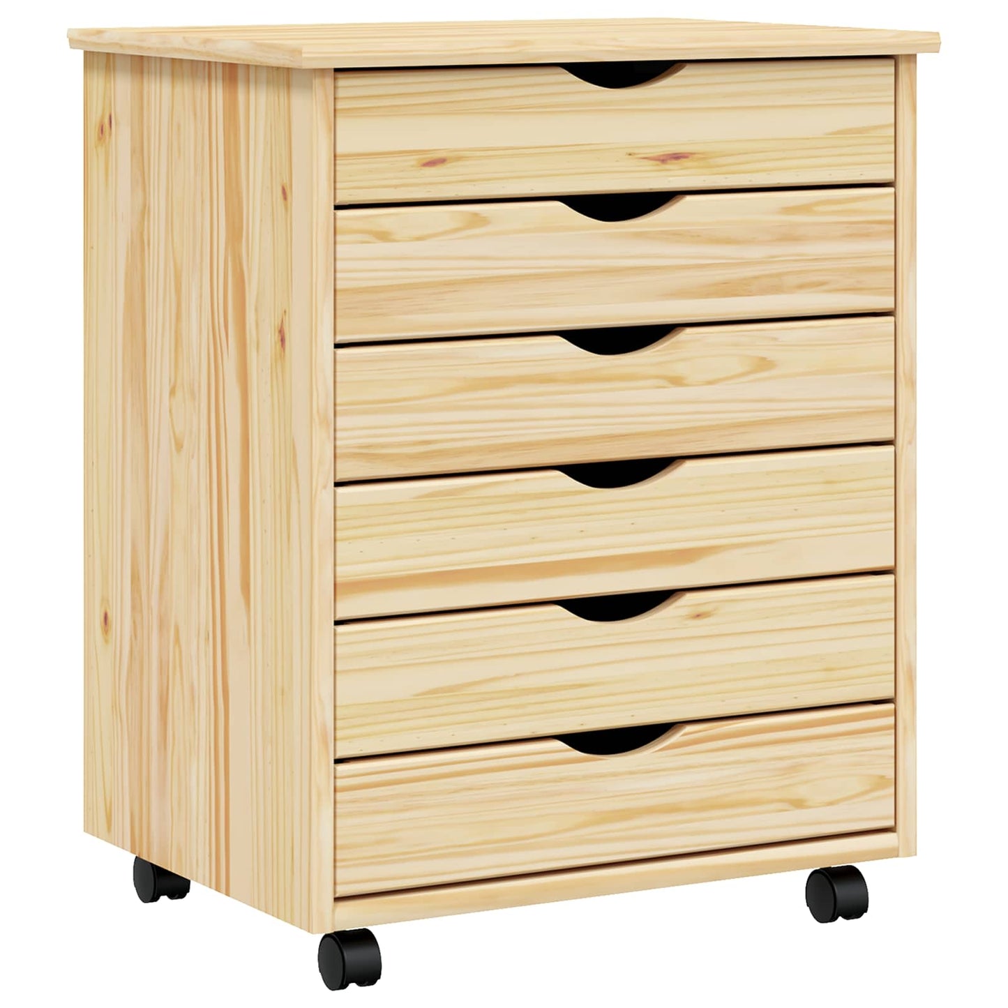 Rolling Cabinet met Laden MOSS Heldere Vernis 53 x 39 x 65,5 cm