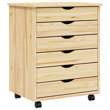 Rolling Cabinet met Laden MOSS Heldere Vernis 53 x 39 x 65,5 cm