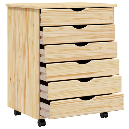 Rolling Cabinet met Laden MOSS Heldere Vernis 53 x 39 x 65,5 cm