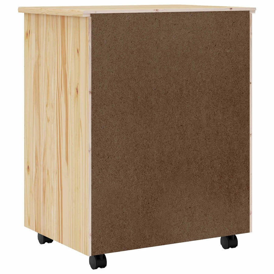 Rolling Cabinet met Laden MOSS Heldere Vernis 53 x 39 x 65,5 cm