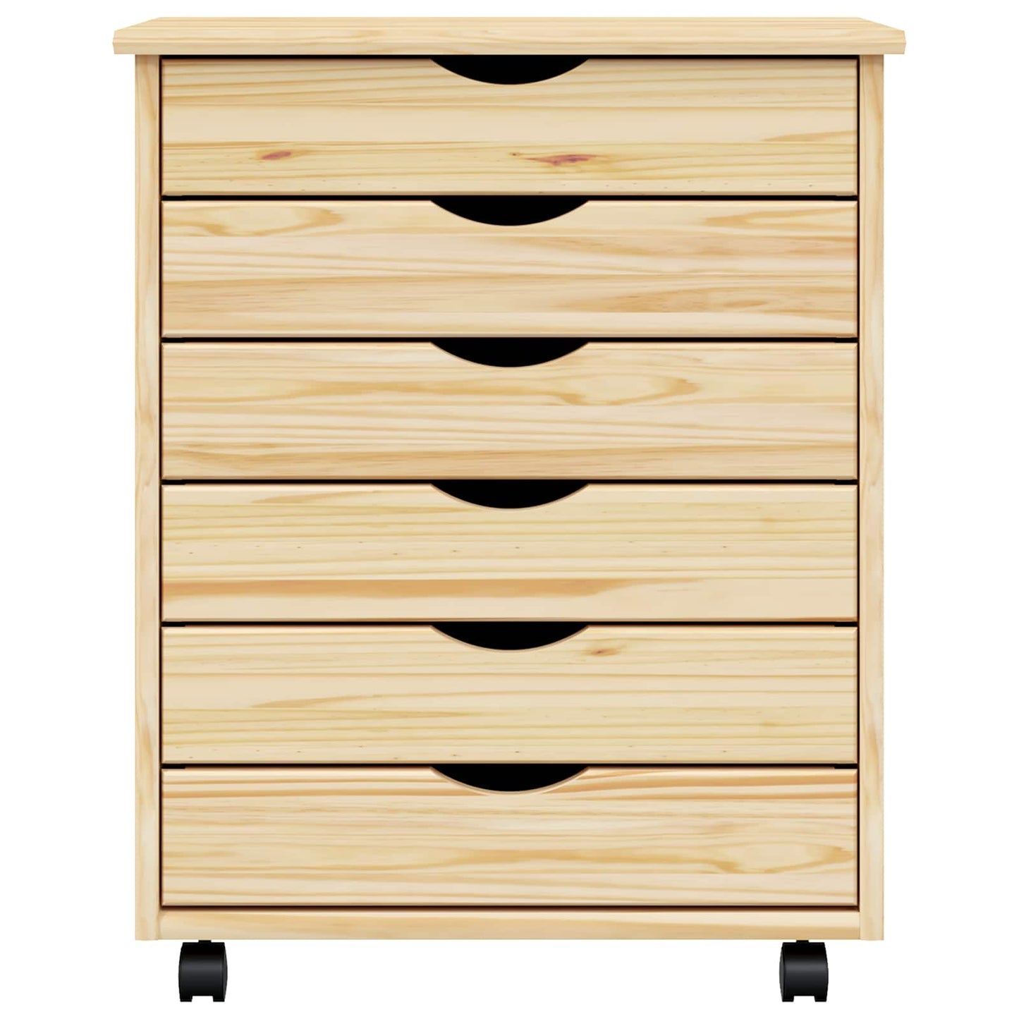 Rolling Cabinet met Laden MOSS Heldere Vernis 53 x 39 x 65,5 cm