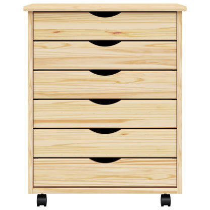 Rolling Cabinet met Laden MOSS Heldere Vernis 53 x 39 x 65,5 cm