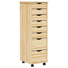Rolling Cabinet met Laden MOSS Heldere Vernis 34 x 39 x 103 cm