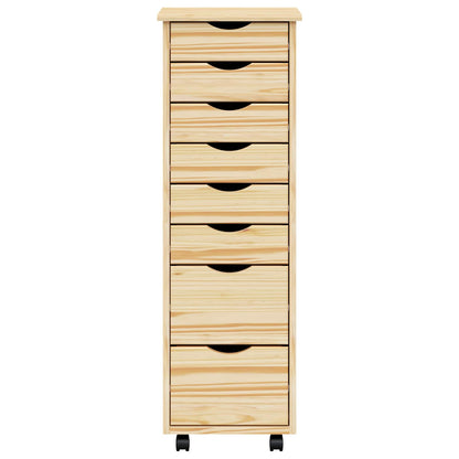 Rolling Cabinet met Laden MOSS Heldere Vernis 34 x 39 x 103 cm
