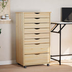 Opbergkast grenenhout 53x39x103 cm mobiel