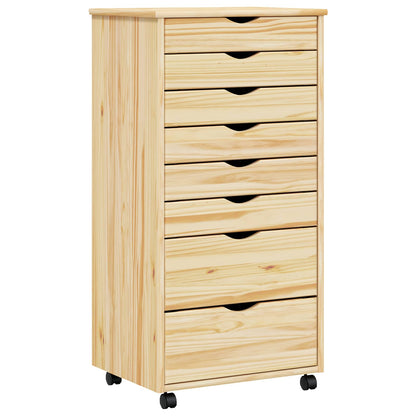Rolling Cabinet met Laden MOSS Heldere Vernis 53 x 39 x 103 cm