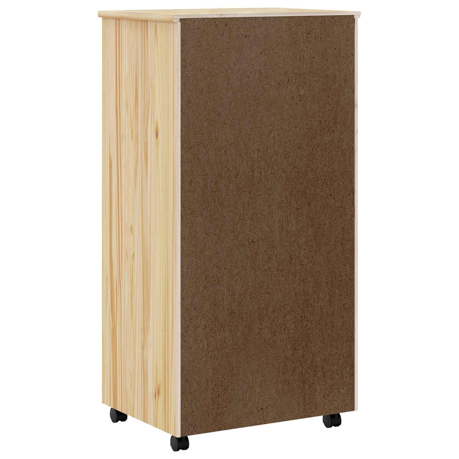 Rolling Cabinet met Laden MOSS Heldere Vernis 53 x 39 x 103 cm