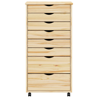 Rolling Cabinet met Laden MOSS Heldere Vernis 53 x 39 x 103 cm