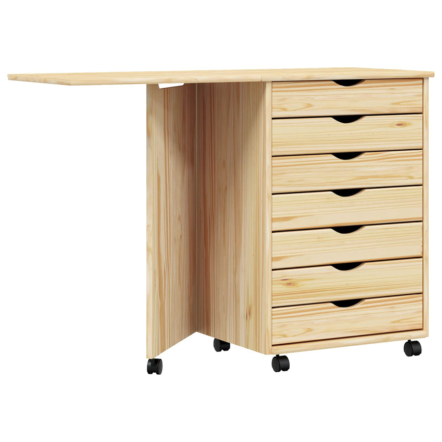 Rolkast met Bureau MOSS Heldere Vernis 105,5 x 39 x 74,5 cm