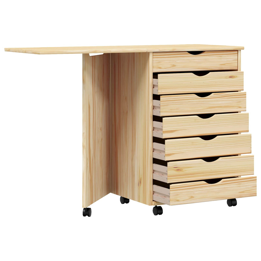 Rolkast met Bureau MOSS Heldere Vernis 105,5 x 39 x 74,5 cm