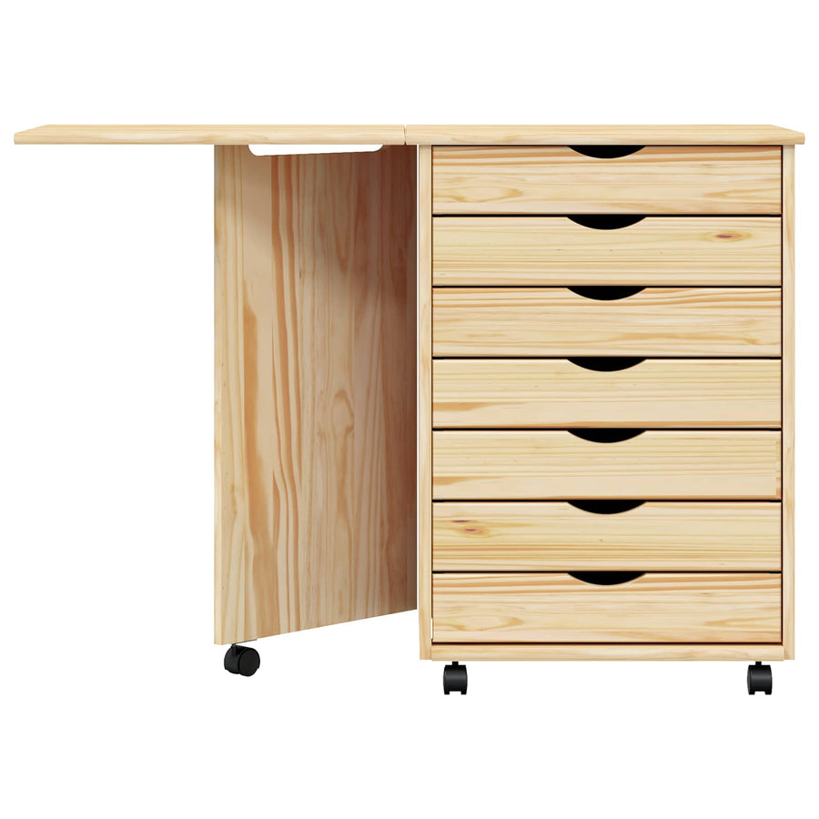 Rolkast met Bureau MOSS Heldere Vernis 105,5 x 39 x 74,5 cm