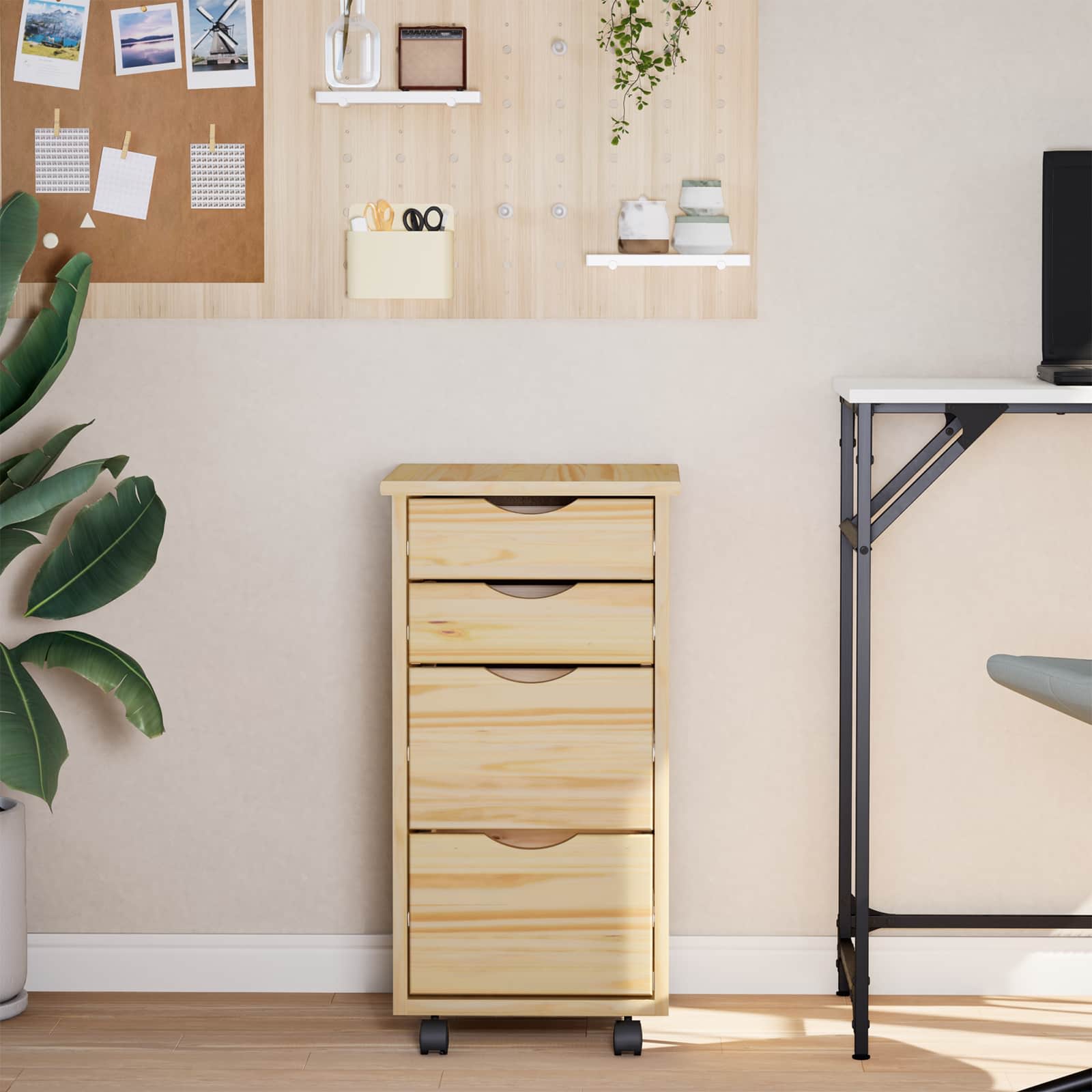 Rolkast met Bureau MOSS Heldere Vernis 34 x 39 x 65,5 cm
