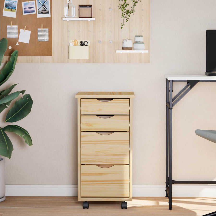 Rolkast met Bureau MOSS Heldere Vernis 34 x 39 x 65,5 cm