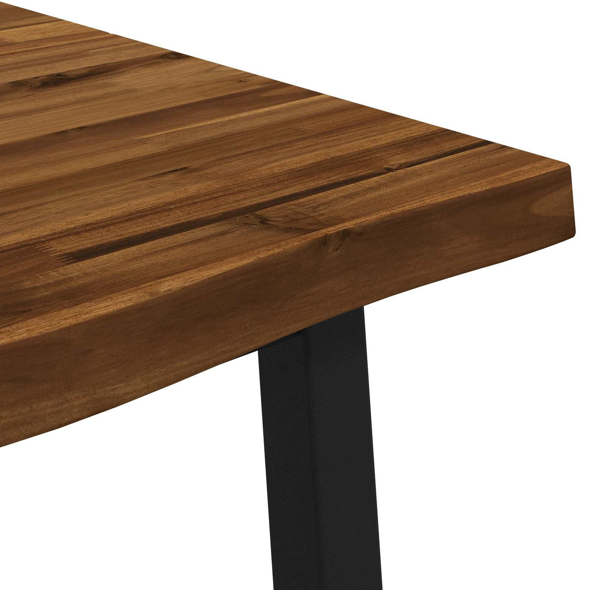 110 x 55 x 75 cm Massief Acaciahout Naturel en Zwart