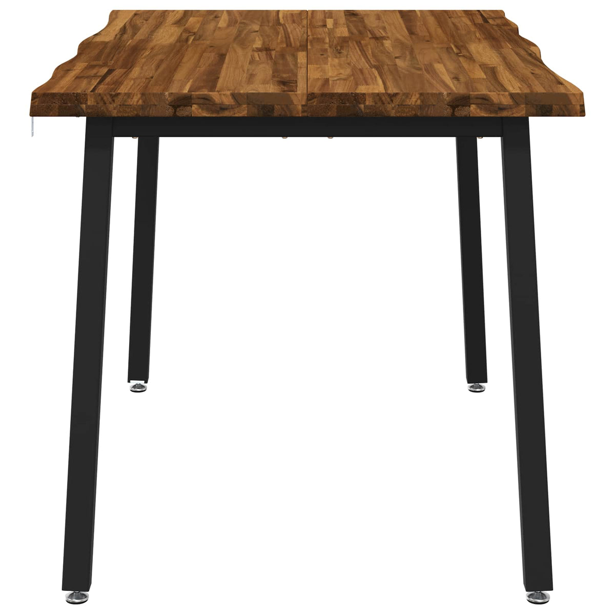 110 x 55 x 75 cm Massief Acaciahout Naturel en Zwart
