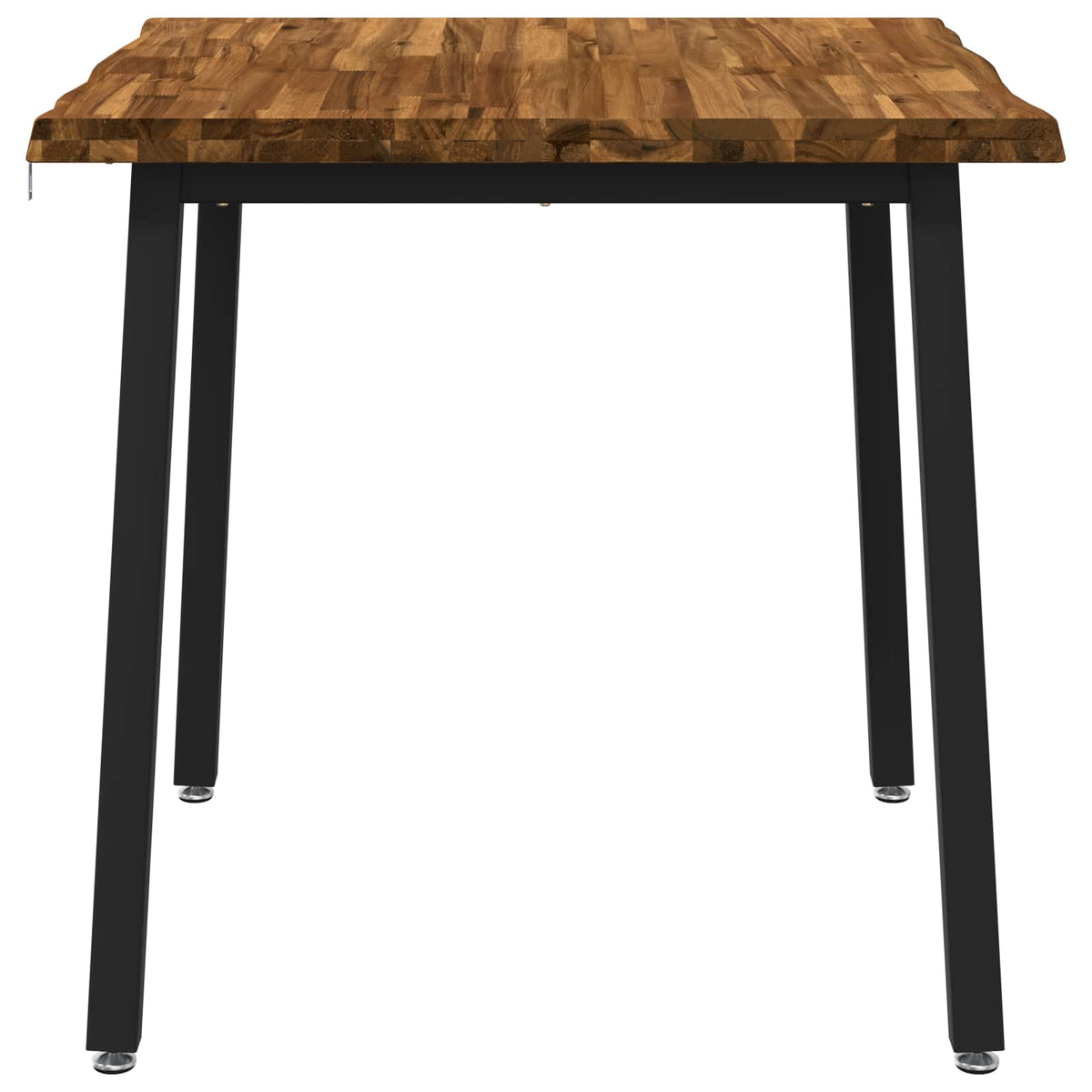 70 x 70 x 75 cm Massief Acaciahout Naturel en Zwart Vierkant