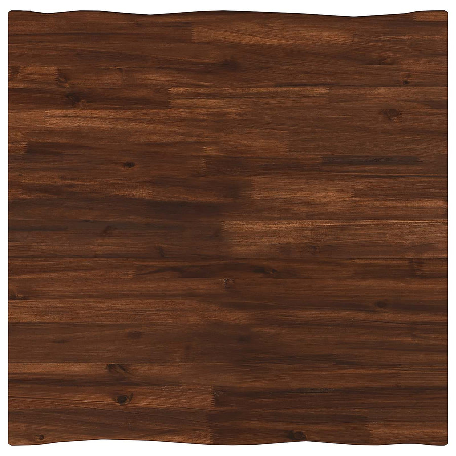 80 x 80 x 75 cm Massief Acaciahout Donkerbruin en Wit Vierkant