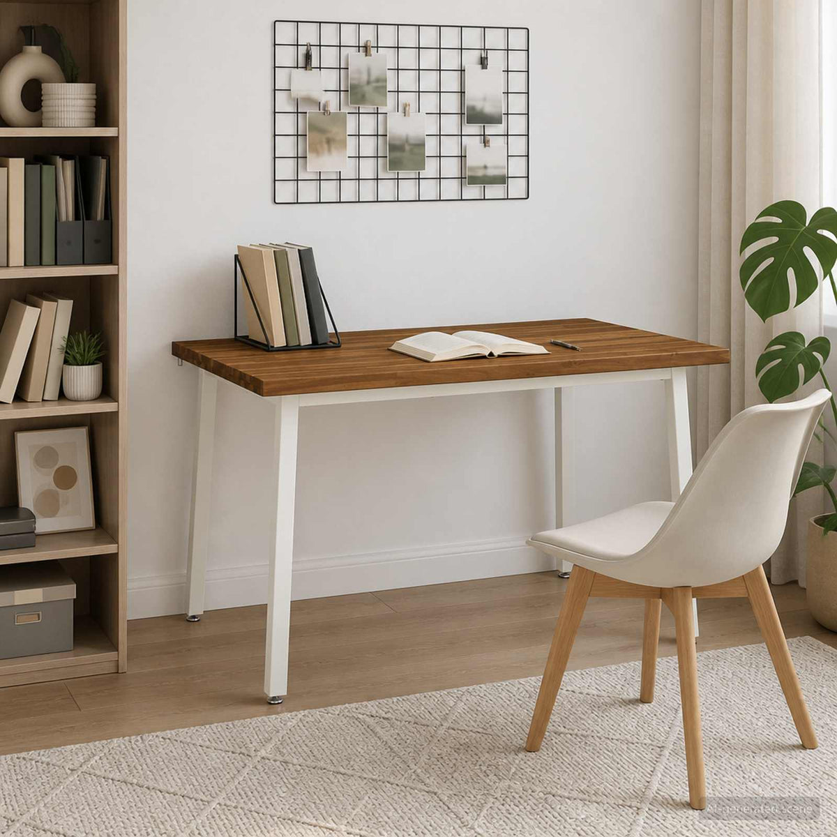 120 x 70 x 75 cm Massief Acaciahout Natuurlijk en Wit