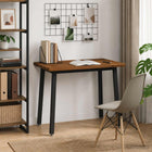 Eettafel 110x55x75 cm massief acaciahout naturel zwart