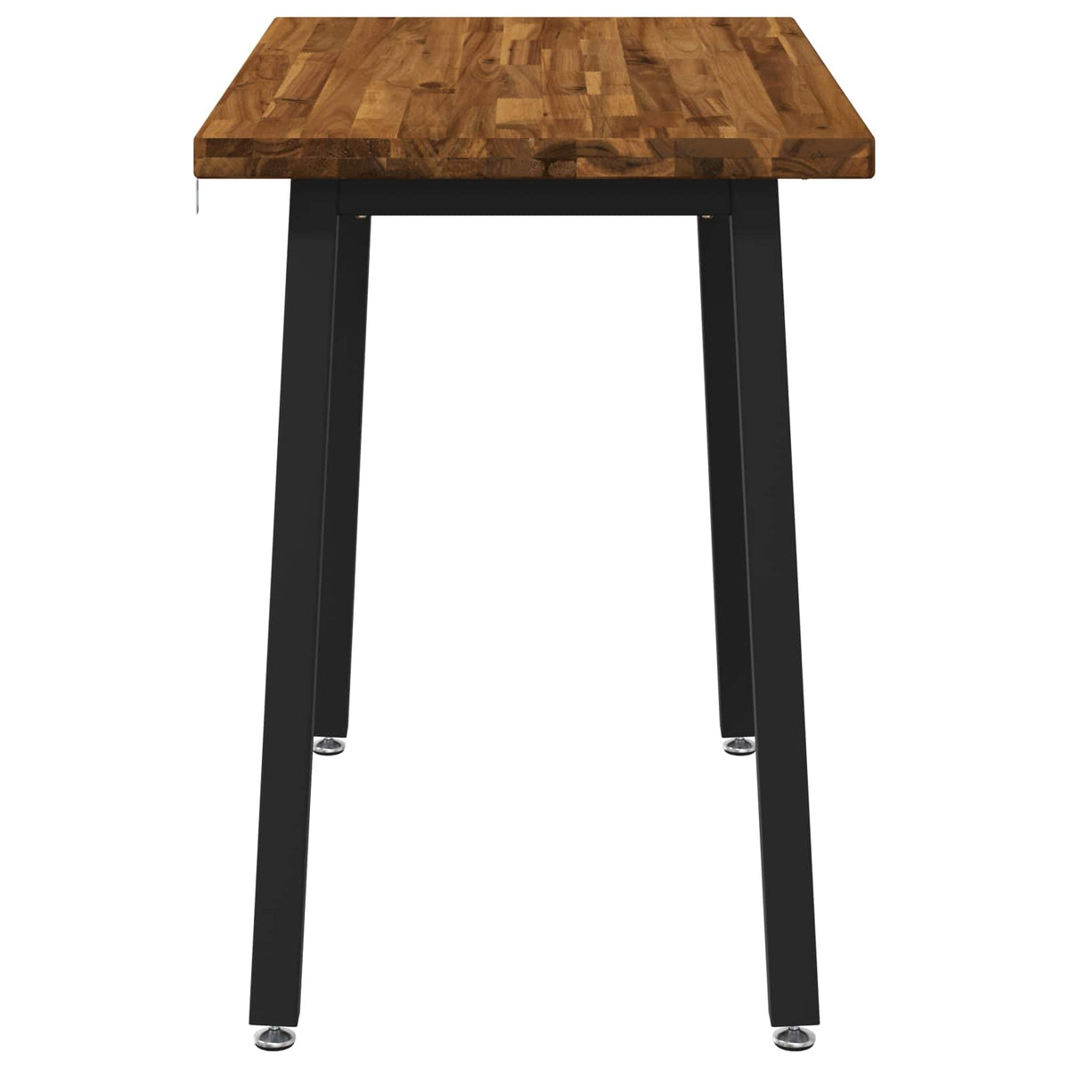 110 x 55 x 75 cm Massief Acaciahout Naturel en Zwart