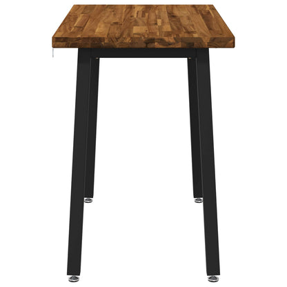 110 x 55 x 75 cm Massief Acaciahout Naturel en Zwart