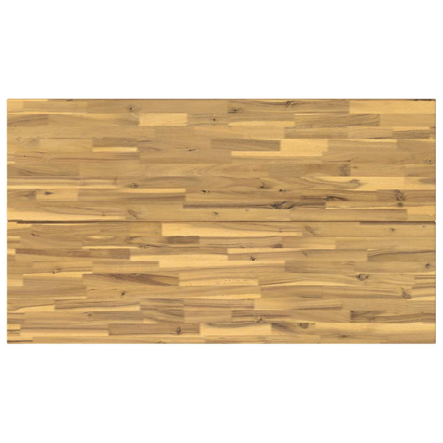 140 x 70 x 75 cm Massief Acaciahout Wit Rechthoekig