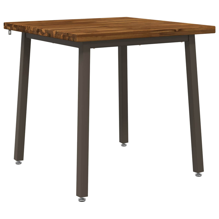 80 x 80 x 75 cm Massief Acaciahout Natuurlijk en Koffie
