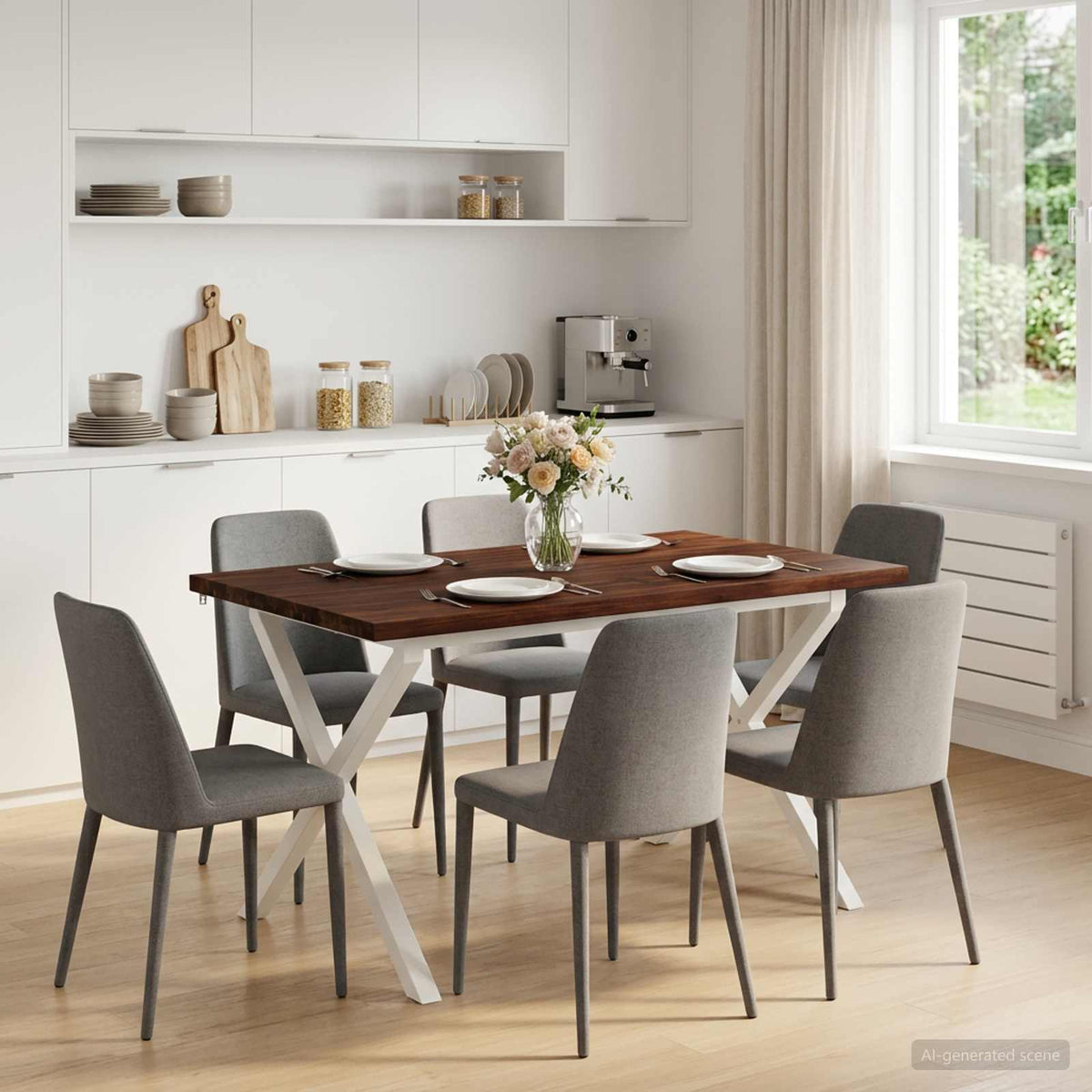 Vierkante Eettafel 120 x 70 x 75 cm Massief Acaciahout