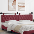 Wall-Mounted Headboard Hanging Wine Red 210 x 55 x 7 cm Fabric