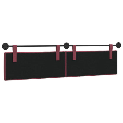 Hangend Hoofdeinde Wandgemonteerd Wijnrood 210 x 55 x 7 cm Stof