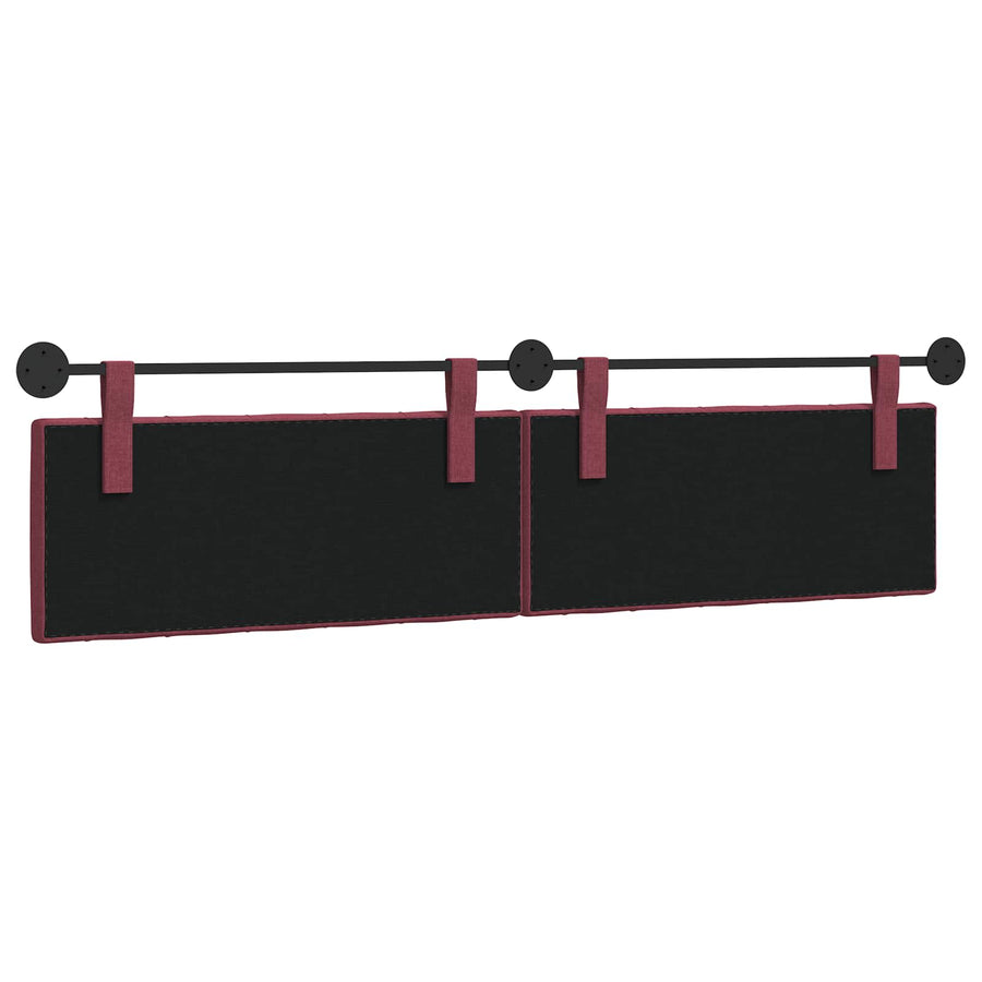 Hangend Hoofdeinde Wandgemonteerd Wijnrood 210 x 55 x 7 cm Stof
